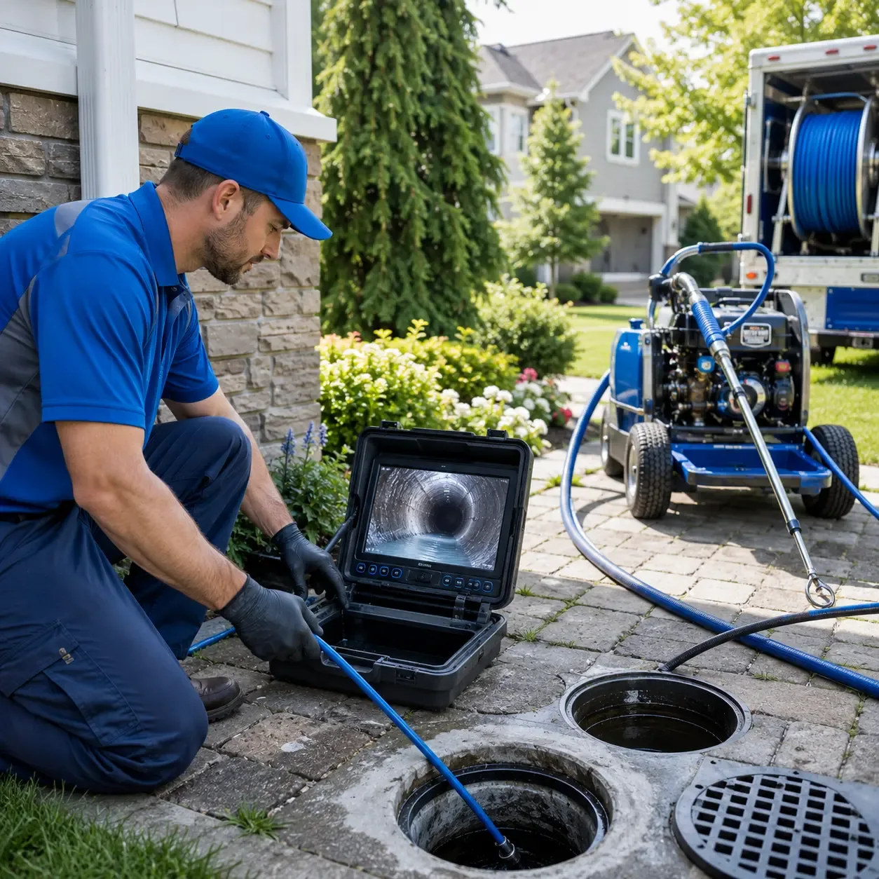 Outdoor drain cleaning professionals serving Ingram, TX